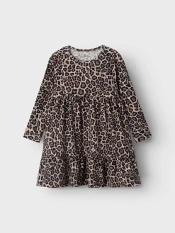 Name It Mekot|Kaikki Mekot, Hameet Ja Jumpsuitit>Mekko, NMFSYS XSL LS DRESS Ruskea Kuosi