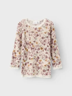 Name It Pitkähihaiset Paidat|Kaikki Paidat>paita, NMFWANG WOOL NEEDLE LS TOP Beige Kuosi