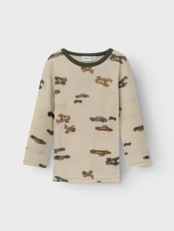 Name It Aluskerrastot|Ulkovaatteet·Aluskerrastot>paita, NMMWANG WOOL NEEDLE LS TOP Beige Kuosi