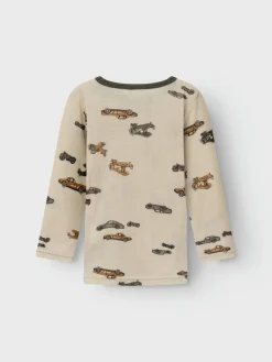 Name It Aluskerrastot|Ulkovaatteet·Aluskerrastot>paita, NMMWANG WOOL NEEDLE LS TOP Beige Kuosi