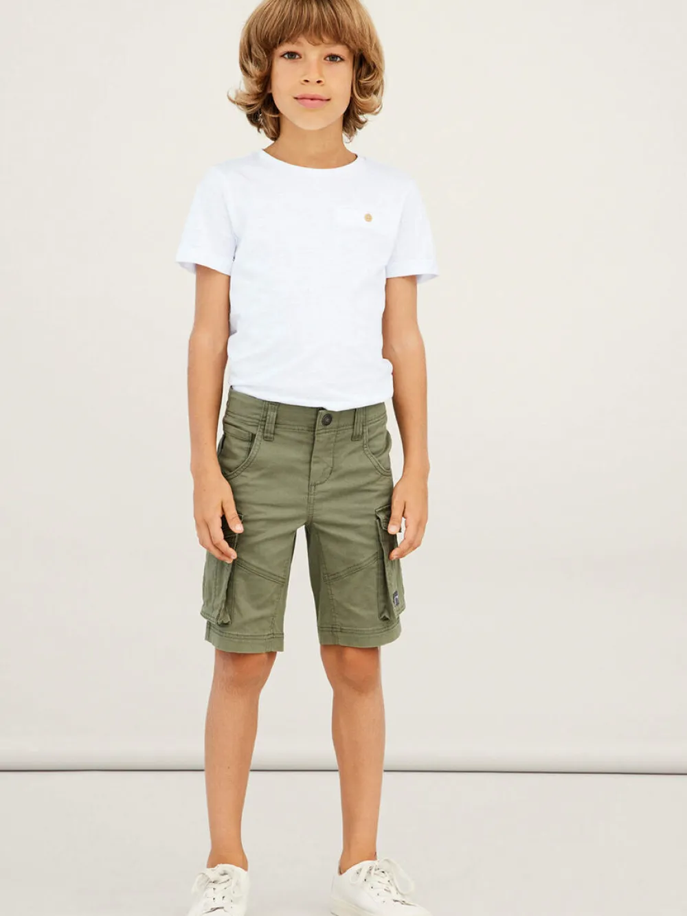 Name It Shortsit Ja Caprit|Kaikki Housut Ja Farkut>reisitaskushortsit, NKMRYAN REG TWI L SHORTS Armeijanvihreä