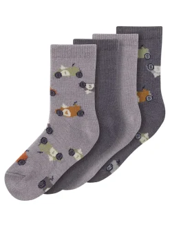 Name It Asusteet·Sukat>sukat, NMMWAK WOOL 4PACK SOCKS Grafiitti