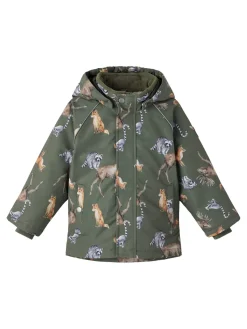 Name It Talvitakit|Kaikki Takit>talvitakki, NMMSNOW05 JACKET NORDIC FOREST Vihreä Kuosi