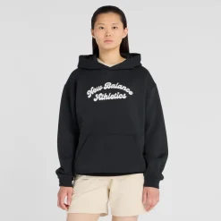 New Balance Hupparit|Kaikki Paidat>naisten huppari, Linear Heritage Fleece Long Hoodie