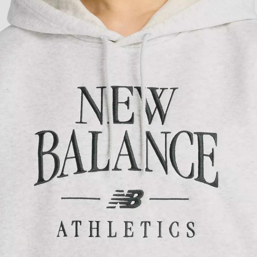 New Balance Hupparit|Kaikki Paidat>naisten huppari Linear Heritage Fleece Hoodie, vaaleanharmaa