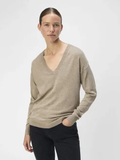 Object Kaikki Neuleet|Neulepuserot>Naisten Neule, OBJTHESS L/S V-NECK KNIT PULLOVER NOOS