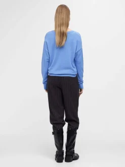 Object Neulepuserot|Kaikki Neuleet>Naisten Neule, OBJTHESS L/S V-NECK KNIT PULLOVER NOOS