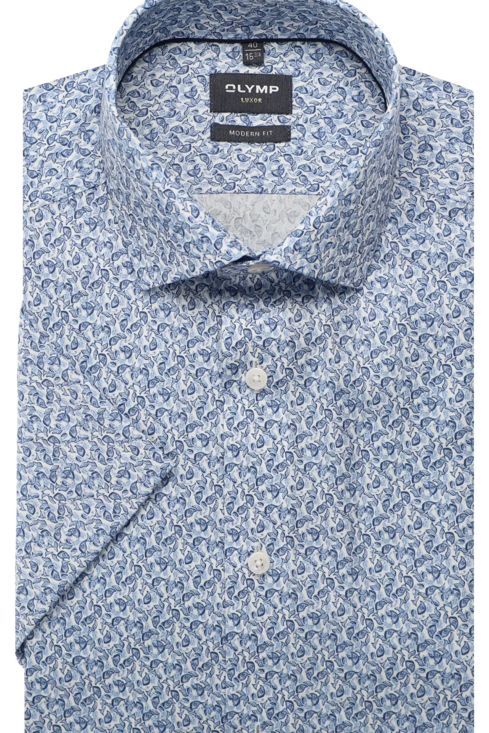 Olymp Kauluspaidat|Kaikki Paidat>kauluspaita SS Luxor Modern Fit Microprint,