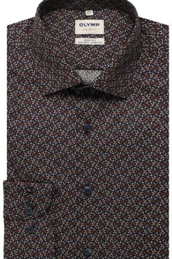 Olymp Kauluspaidat|Kaikki Paidat>miesten kauluspaita, 051 LEVEL 5 BODY FIT COTTON PRINT