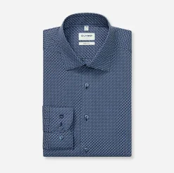 Olymp Kauluspaidat|Kaikki Paidat>miesten kauluspaita, 051 LEVEL 5 BODY FIT STRECH MICROPRINT