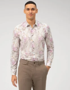 Olymp Kauluspaidat|Kaikki Paidat>Miesten Kauluspaita, 2048-54-30 SEASONAL AD Punainen Kuosi