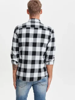 Only and Sons Kauluspaidat|Kaikki Paidat>Only & Sons Ruudullinen Kauluspaita Valkoinen Ruutu