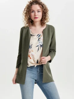 Only Neuletakit|Kaikki Neuleet>Trikooneuletakki, Leco 7/8 Armeijanvihreä