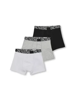Only and Sons Junior Alushousut|Kaikki Alusvaatteet Ja Pyjamat>bokserit, OSJFITZ BOLD LOGO BOXER 3PK Ei Värikoodia