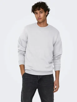 Only and Sons Collegepaidat|Kaikki Paidat>miesten collegepaita ONSCERES Crew Neck, vaaleanharmaa