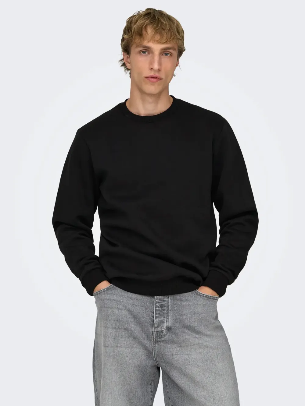 Only and Sons Collegepaidat|Kaikki Paidat>miesten collegepaita ONSCERES Crew Neck, musta