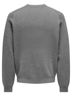 Only and Sons Collegepaidat|Kaikki Paidat>Miesten Collegepaita, Pin Reg Crew Neck Knit Nos