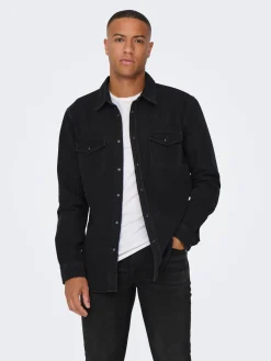 Only and Sons Kauluspaidat|Kaikki Paidat>Miesten Farkkupaita, BANE DENIM SHIRT NOS