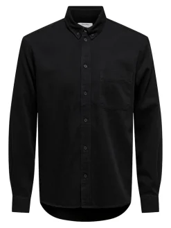 Only and Sons Kauluspaidat|Kaikki Paidat>miesten farkkupaita ONSOrson Regular YFM DNM Shirt, musta