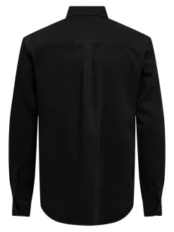 Only and Sons Kauluspaidat|Kaikki Paidat>miesten farkkupaita ONSOrson Regular YFM DNM Shirt, musta