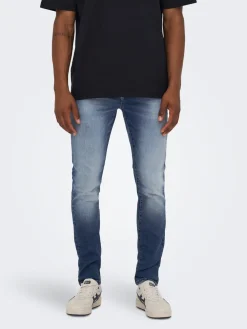 Only and Sons Farkut|Kaikki Housut Ja Farkut>Miesten Farkut Loom Slim Jog 3522 Nos Indigo