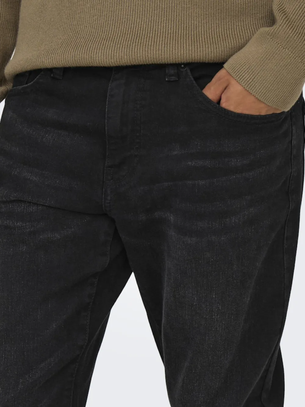 Only and Sons Farkut|Kaikki Housut Ja Farkut>miesten farkut ONSWEFT REGULAR BLACK 8638 MAT DNM NOOS,