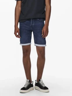 Only and Sons Shortsit|Kaikki Housut Ja Farkut>Miesten Farkkushortsit PLY LIFE REG BLUE JOG Indigo