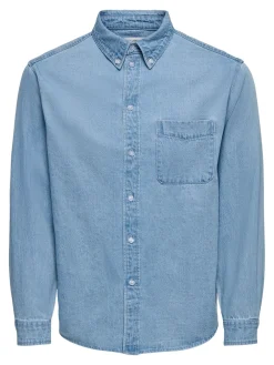 Only and Sons Kauluspaidat|Kaikki Paidat>miesten farkkupaita ONSOrson Regular YFM DNM Shirt,