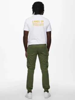 Only and Sons Cargo-Housut|Chinot Ja Kangashousut>miesten housut, ONSCAM STAGE CARGO CUFF Armeijanvihreä