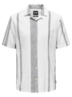 Only and Sons Kauluspaidat|Kaikki Paidat>Miesten Kauluspaita, CAIDE STRIPE LINEN SHIRT NOS