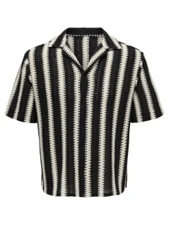 Only and Sons Kauluspaidat|Kaikki Paidat>miesten lyhythihainen paita, DANI CROCHET SS SHIRT