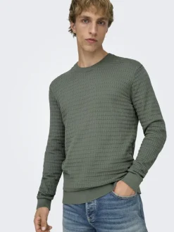 Only and Sons Neulepuserot|Kaikki Neuleet>miesten neulepusero ONSBERRY REG 12 LS CREW KNIT FRML NOOS,