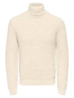 Only and Sons Neulepuserot|Kaikki Neuleet>miesten neulepusero, KAY REG ROLL NECK KNIT