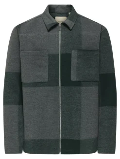 Only and Sons Paitatakit|Kaikki Paidat>miesten paitatakki ONSWAKE CHECKED ZIP OVERSHIRT,
