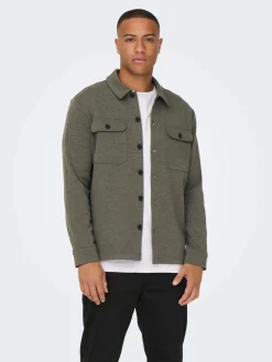Only and Sons Paitatakit|Kaikki Paidat>miesten paita, KODYL OVERSHIRT Armeijanvihreä
