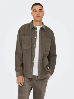 Only and Sons Kauluspaidat|Kaikki Paidat>miesten paita ONSALP RLX 2PKT WASHD CORD LS SHIRT NOOS,