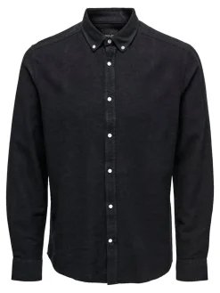 Only and Sons Kauluspaidat|Kaikki Paidat>Miesten Pellavapaita CARLO LINEN SHIRT