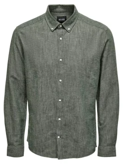 Only and Sons Kauluspaidat|Kaikki Paidat>Miesten Pellavapaita CARLO LINEN SHIRT