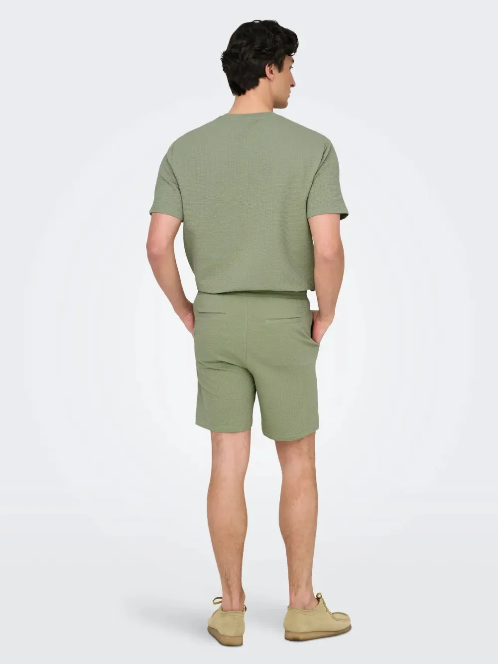 Only and Sons Shortsit|Kaikki Housut Ja Farkut>miesten shortsit, K KIAN REG SEERSUCKER SHORTS