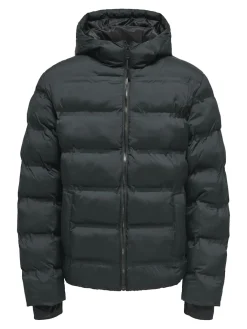 Only and Sons Talvitakit|Toppatakit>miesten takki K UNION SEAMLES LIFE HOOD PUFFER JACKET, musta
