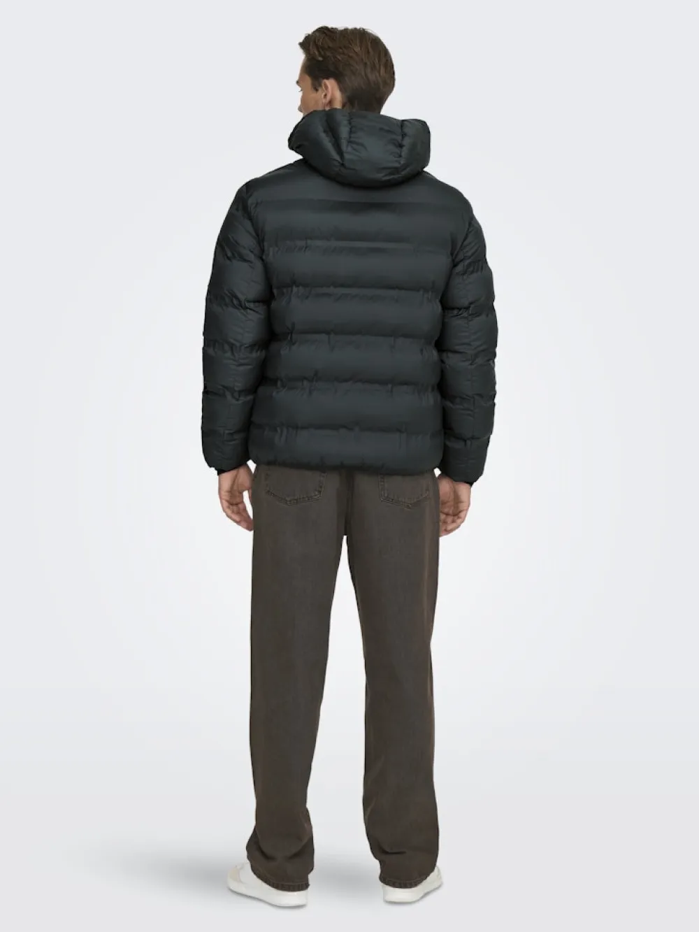 Only and Sons Talvitakit|Toppatakit>miesten takki K UNION SEAMLES LIFE HOOD PUFFER JACKET, musta