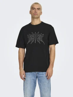 Only and Sons T-Paidat|Kaikki Paidat>miesten t-paita, RHINESTONE RLX SS TEE