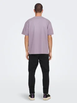Only and Sons T-Paidat|Kaikki Paidat>, Miesten T-Paita, Onsfred Rls Ss Tee Noos Liila