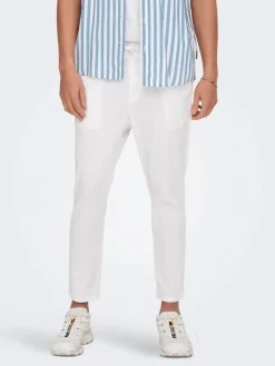 Only and Sons Chinot Ja Kangashousut|Kaikki Housut Ja Farkut>pellavahousut, LINUS CROP