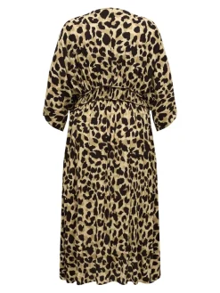 Only Carmakoma Kaikki Alusasut Ja Pyjamat|Kylpytakit Ja Aamutakit>naisten kimono, CARBRUNO LIFE 3/4 MIDI KIMONO Ruskea Kuosi