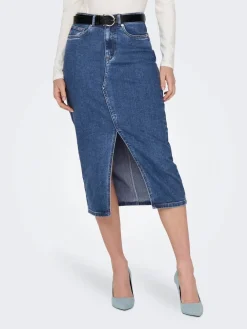 Only Hameet|Kaikki Mekot Ja Hameet>Naisten Farkkuhame, ONLSIRI FRONT SLIT SKIRT DNM GUA NOOS Indigo
