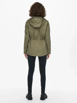 Only Talvitakit|Parkatakit>, Naisten Kevättakki, Lorca Canvas Parka Armeijanvihreä
