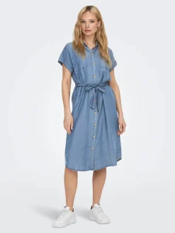 Only Mekot|Kaikki Mekot Ja Hameet>naisten mekko, ONLPEMA HANNOVER SS DNM SH DRESS QYTNOOS Indigo