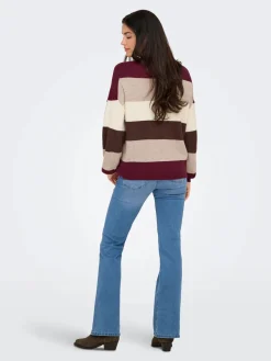 Only Kaikki Paidat|Neulepuserot>naisten neuleet, ONLATIA LS STRIPE PULLOVER