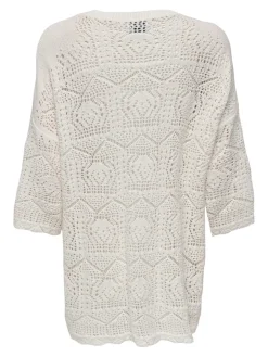 Only Kaikki Paidat|Neulepuserot>naisten neulepusero, ONLBEA LIFE 3/4 LOOSE O-NECK NCA KNT